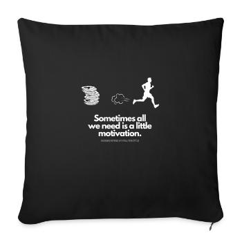 Extra Portion Motivation für Läufer Spülen - Sofakissenbezug 45 x 45 cm - Schwarz - Vorne