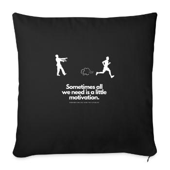 Extra Portion Motivation für Läufer Zombie - Sofakissenbezug 45 x 45 cm - Schwarz - Vorne
