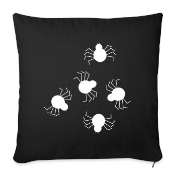 Blanc araignée - Housse de coussin décorative 45 x 45 cm - noir - Devant