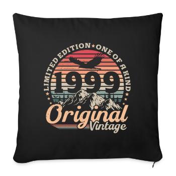 Original 1999 Vintage Retro Cadeau d’anniversaire - Housse de coussin décorative 45 x 45 cm - noir - Devant