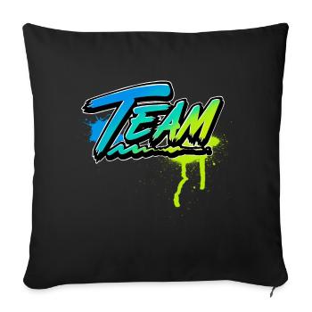 équipe - Housse de coussin décorative 45 x 45 cm - noir - Devant
