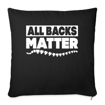 All Backs Matter Physical Therapist Chiropractor - Sofakissenbezug 45 x 45 cm - Schwarz - Vorne
