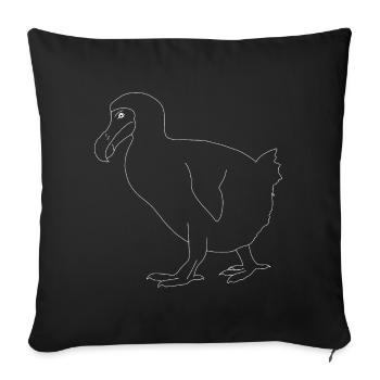 Dodo - Sofa pillowcase 17,3'' x 17,3'' (45 x 45 cm) - black - Front
