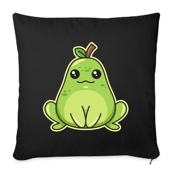 Frog pear design for frog lovers - Sofa pillowcase 17,3'' x 17,3'' (45 x 45 cm) - black - Front