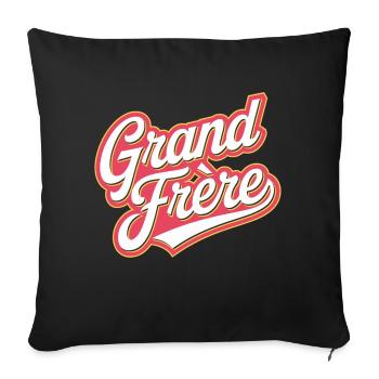 Grand frère - Housse de coussin décorative 45 x 45 cm - noir - Devant
