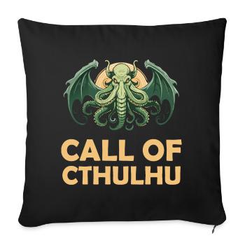Call of Cthulhu Cult Monster Horror T-Shirt - Sofakissenbezug 45 x 45 cm - Schwarz - Vorne