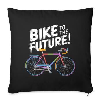 Design de vélo futuriste - Housse de coussin décorative 45 x 45 cm - noir - Devant