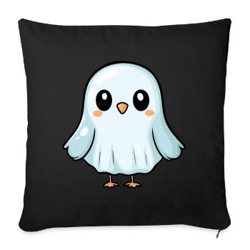 Taube Vogel Halloween Comic Geist - Sofakissenbezug 45 x 45 cm - Schwarz - Vorne