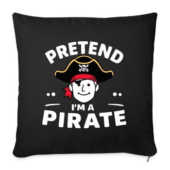 Pirate Pirate Carnaval Halloween - Housse de coussin décorative 45 x 45 cm - noir - Devant