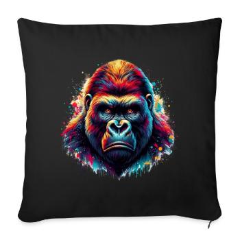 Gorilla - Sofa pillowcase 17,3'' x 17,3'' (45 x 45 cm) - black - Front