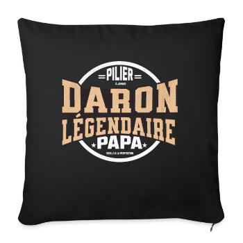 "Legendärer Daron: Säule der Familie" - Sofakissenbezug 45 x 45 cm - Schwarz - Vorne
