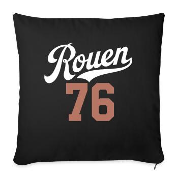 Rouen 76 - Housse de coussin décorative 45 x 45 cm - noir - Devant