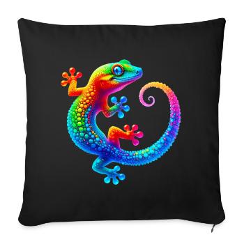 Gecko - Housse de coussin décorative 45 x 45 cm - noir - Devant