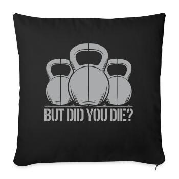 Motivation with humor for the gym - Sofa pillowcase 17,3'' x 17,3'' (45 x 45 cm) - black - Front