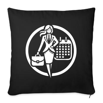 Successful Women – Business Design - Sofa pillowcase 17,3'' x 17,3'' (45 x 45 cm) - black - Front