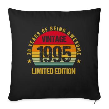 30 ans d’être génial 1995 30e anniversaire - Housse de coussin décorative 45 x 45 cm - noir - Devant