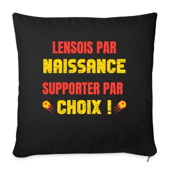 Lensois de cœur et de choix - Housse de coussin décorative 45 x 45 cm - noir - Devant