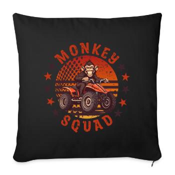Troupe de Monkey Quad - Housse de coussin décorative 45 x 45 cm - noir - Devant