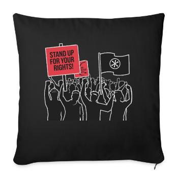 DÉFENDEZ VOS DROITS - Housse de coussin décorative 45 x 45 cm - noir - Devant