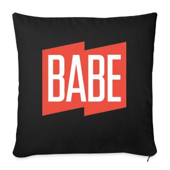 BABE - Housse de coussin décorative 45 x 45 cm - noir - Devant