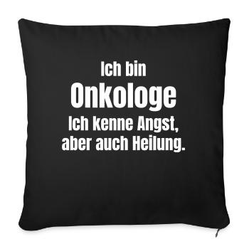Arzt und Mediziner der Onkologie - Sofakissenbezug 45 x 45 cm - Schwarz - Vorne