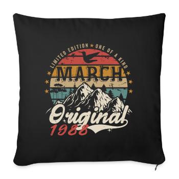 Génial Depuis Mars 1988 | Anniversaire Mars 1988 - Housse de coussin décorative 45 x 45 cm - noir - Devant