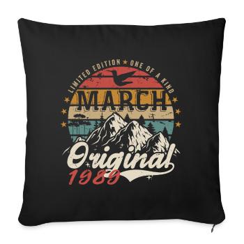 Awesome Since March 1989 | Birthday March 1989 - Sofa pillowcase 17,3'' x 17,3'' (45 x 45 cm) - black - Front