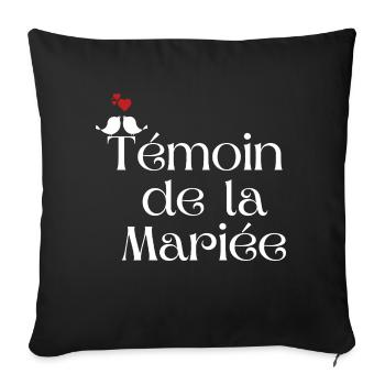 Bride's Best Man - Sofa pillowcase 17,3'' x 17,3'' (45 x 45 cm) - black - Front