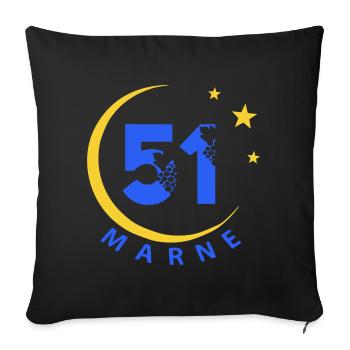 51 - Sofakissenbezug 45 x 45 cm - Schwarz - Vorne