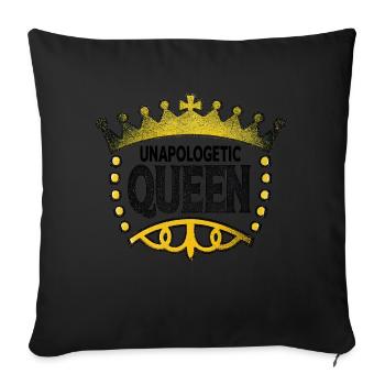 Unapologetic Queen - Sofa pillowcase 17,3'' x 17,3'' (45 x 45 cm) - black - Front