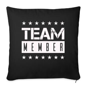 Team Member - Sofa pillowcase 17,3'' x 17,3'' (45 x 45 cm) - black - Front