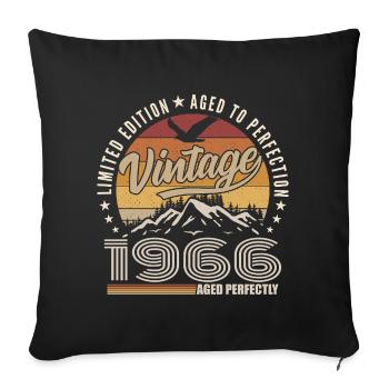 1966 Gift 59th Anniversary 1966 Vintage 1966 - Sofa pillowcase 17,3'' x 17,3'' (45 x 45 cm) - black - Front
