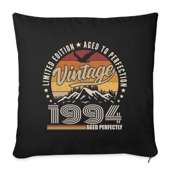 1994 31st Anniversary Gift 1994 Vintage 1994 - Sofa pillowcase 17,3'' x 17,3'' (45 x 45 cm) - black - Front