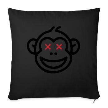 Monkey Party Comic - Sofa pillowcase 17,3'' x 17,3'' (45 x 45 cm) - black - Front
