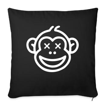 Funny Monkey - Sofa pillowcase 17,3'' x 17,3'' (45 x 45 cm) - black - Front