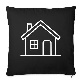 Icône de la maison - Housse de coussin décorative 45 x 45 cm - noir - Devant