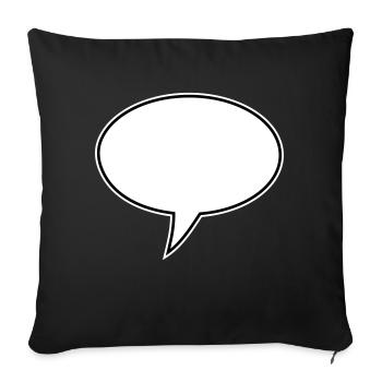 Liens vers la conception de bulles de dialogue - Housse de coussin décorative 45 x 45 cm - noir - Devant