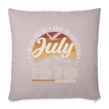 July 1978 47th Anniversary Gift July 1978 - Sofa pillowcase 17,3'' x 17,3'' (45 x 45 cm) - light taupe - Front