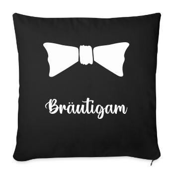 Bow Tie Groom - Sofa pillowcase 17,3'' x 17,3'' (45 x 45 cm) - black - Front