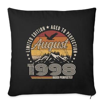 August 1998 Retro Anniversary August 1998 August 1998 - Sofa pillowcase 17,3'' x 17,3'' (45 x 45 cm) - black - Front