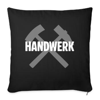 Handwerk Erzgebirge - Sofakissenbezug 45 x 45 cm - Schwarz - Vorne
