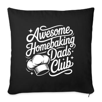 Club de pâtisserie Le père de papa cuit le mieux - Housse de coussin décorative 45 x 45 cm - noir - Devant
