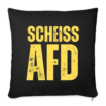 Scheiss AFD - Sofakissenbezug 45 x 45 cm - Schwarz - Vorne