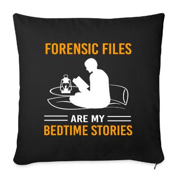 True Crime Krimi - Sofa pillowcase 17,3'' x 17,3'' (45 x 45 cm) - black - Front