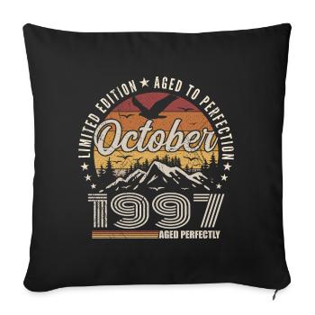 October 1997 Birthday Gift - October 1997 - Sofa pillowcase 17,3'' x 17,3'' (45 x 45 cm) - black - Front