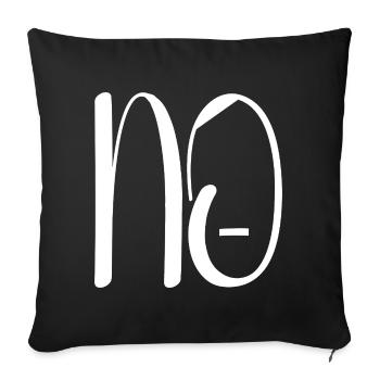 Contre les nazis - Housse de coussin décorative 45 x 45 cm - noir - Devant