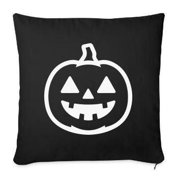 Directional Halloween Pumpkin Design - Sofa pillowcase 17,3'' x 17,3'' (45 x 45 cm) - black - Front