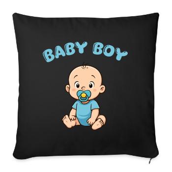 Cute Baby Boy Print - Sofa pillowcase 17,3'' x 17,3'' (45 x 45 cm) - black - Front