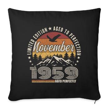 Legends November 1959 Vintage November 1959 Ret. - Sofa pillowcase 17,3'' x 17,3'' (45 x 45 cm) - black - Front