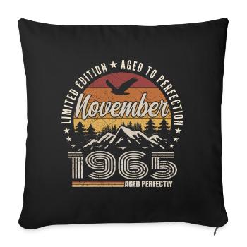 Legends November 1965 Vintage November 1965 Ret. - Sofa pillowcase 17,3'' x 17,3'' (45 x 45 cm) - black - Front